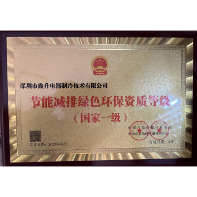 節(jié)能減排綠色環(huán)保資質(zhì)等級(jí)